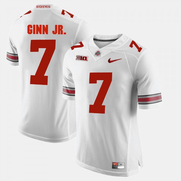 Ohio State Buckeyes Ted Ginn Jr. Men's #7 Game Alumni White College Football Jersey 2404TQXP1